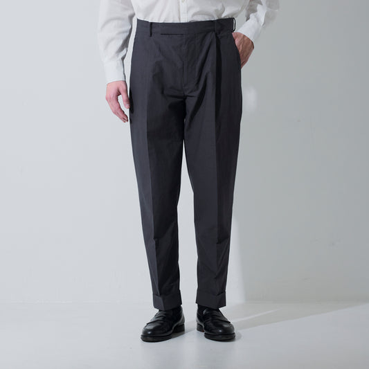 CPT-1 / 2out-Pleats Slacks - CL WasherTypewriter - D.GRY