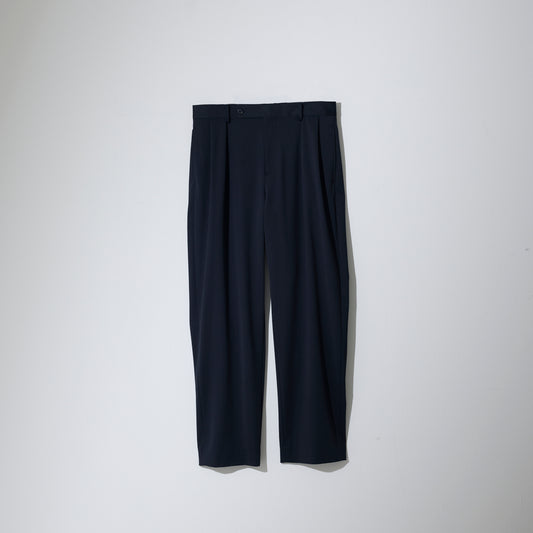 CPT-17 / Box-pleats pants - Stretch Jersey - NAVY