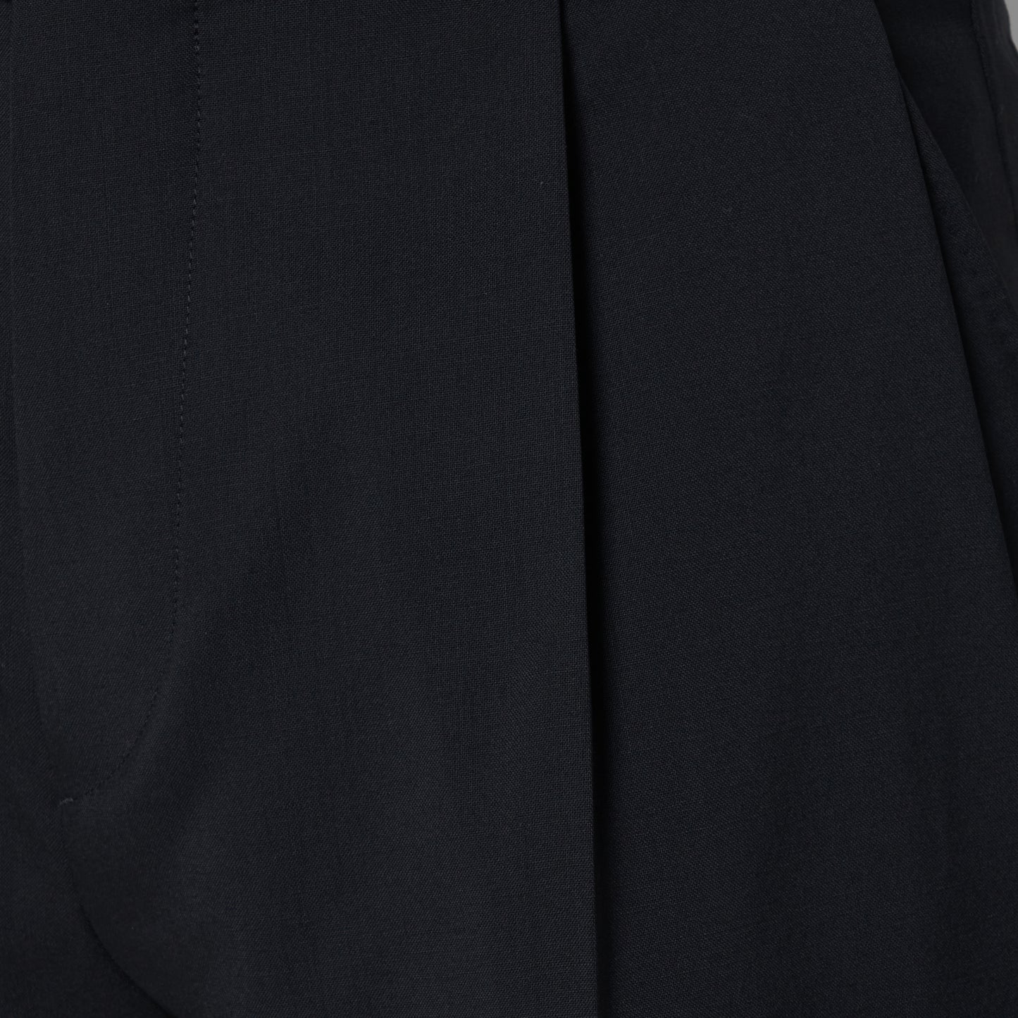 CPT-1 – 100S Wool Tropical – Black / 2アウトプリーツ スラックス