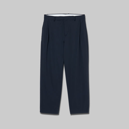 CPT-25 - Stretch Jersey - Navy / 変形2アウトプリーツ パンツ