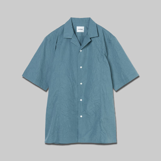 CSH-28 - Wrinkle Poplin - ミント / ショートスリーブ オープンカラーシャツ