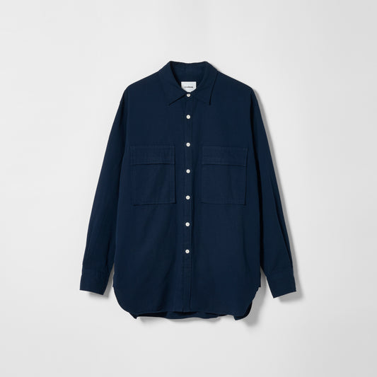 CSH-4 / American Cotton Twill / Navy / ダブルポケット シャツ