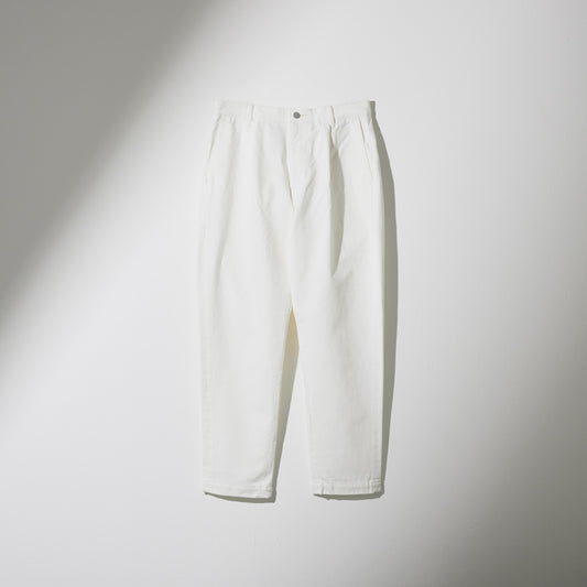CPT-14 / 1out-Pleats Jeans -13.5oz Denim -White