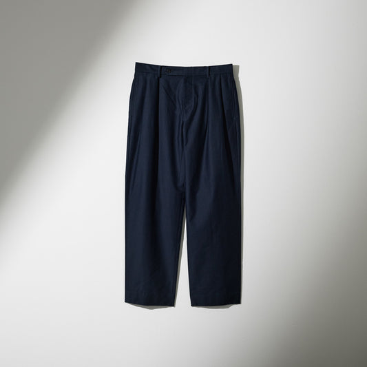 CPT-17/ Box-Pleats Pants -Cotton Moleskin -Navy