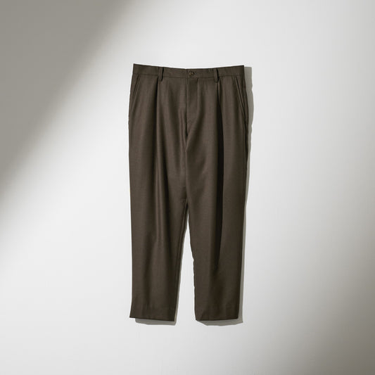 CPT-19/ Back Patch Pocket Pants -Wool Flannel -Khaki