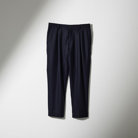 CPT-19/ Back Patch Pocket Pants -Wool Flannel -Navy