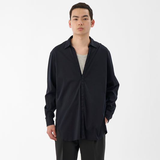 CSH-33 / Cotton Smooth / Navy / スキッパーシャツ