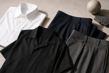 シャツ2枚、パンツ2本。 —— 少ない服で整うワードローブのつくり方。
