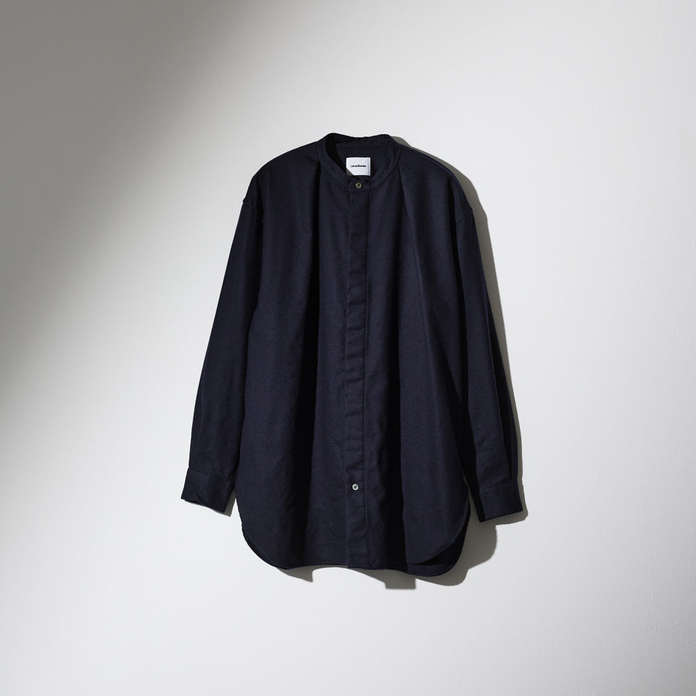 CSH-1 / 1in-Pleats Longshirt -Wool Flannel -Grey – :colon | コロン