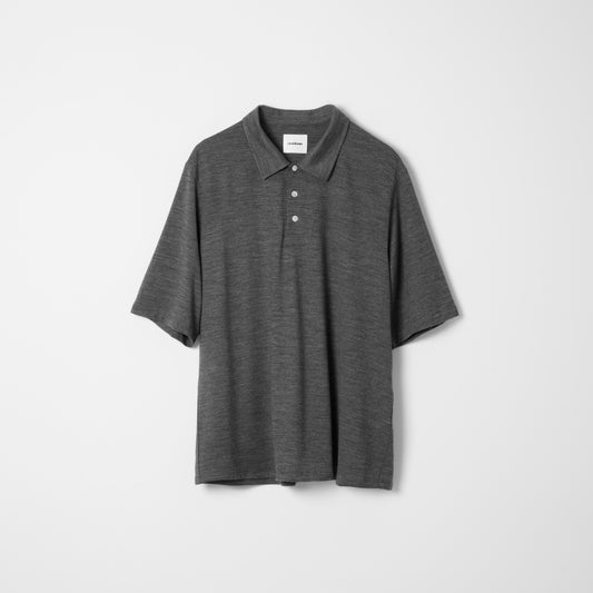 2/72 Wooljersey Poloshirt / Grey