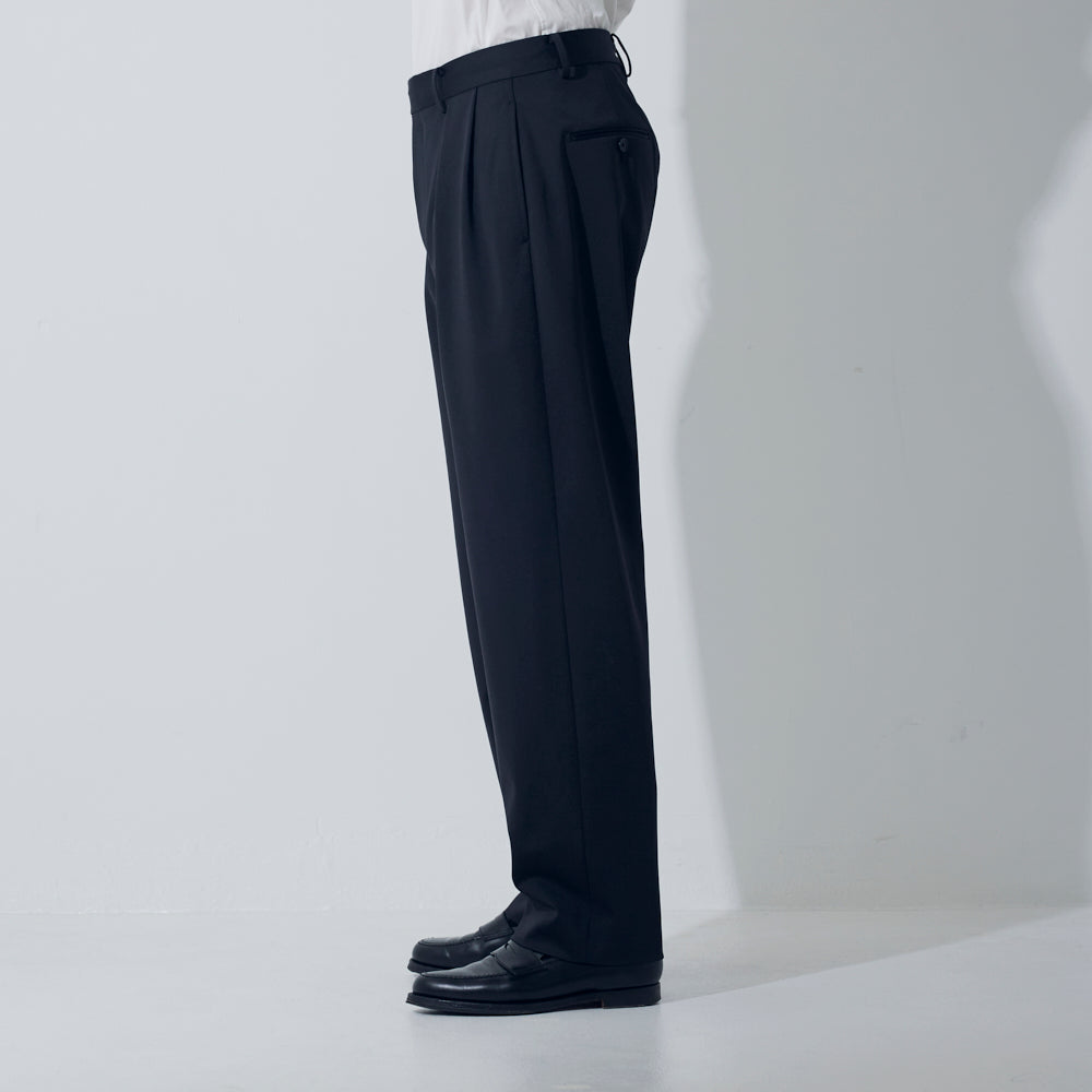 CPT-17 - Stretch Jersey - NAVY / ボックスプリーツ パンツ – :colon 