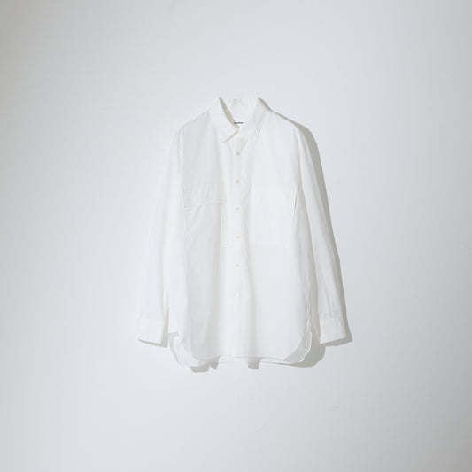 CSH-4 - Cotton Broad - WHITE / Wポケットシャツ