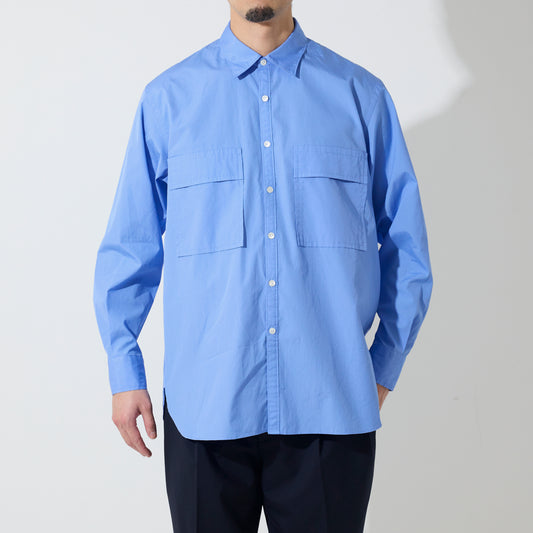 CSH-4 - Cotton Broad - L.BLUE / Wポケットシャツ