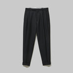 CPT-1 – 2/30 Wool Twill – Black / 2アウトプリーツ スラックス