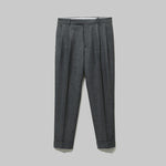 CPT-1 – 2/30 Wool Twill – L.Grey / 2アウトプリーツ スラックス