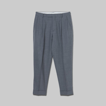 CPT-1 – 100S Wool Tropical – Grey / 2アウトプリーツ スラックス