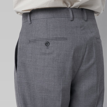 CPT-1 – 100S Wool Tropical – Grey / 2アウトプリーツ スラックス