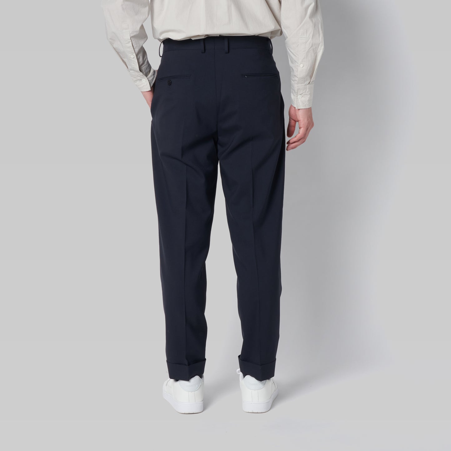 CPT-1 – 100S Wool Tropical – Navy / 2アウトプリーツ スラックス