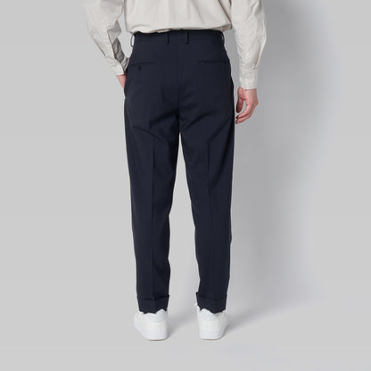 CPT-1 – 100S Wool Tropical – Navy / 2アウトプリーツ スラックス