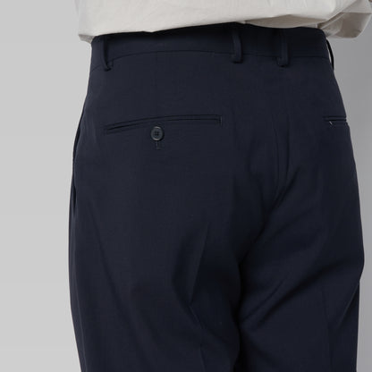 CPT-1 – 100S Wool Tropical – Navy / 2アウトプリーツ スラックス