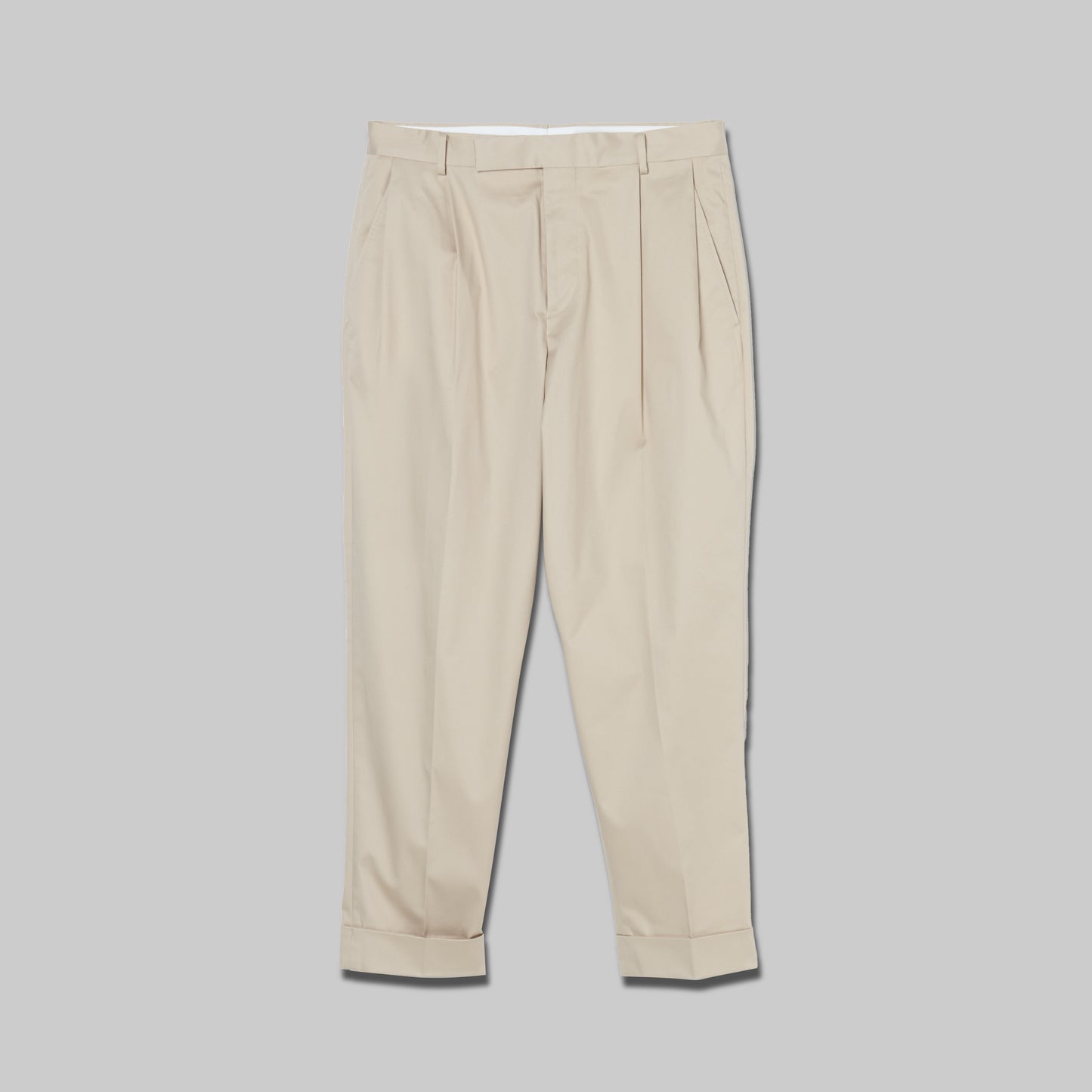 CPT-1 – Stretch Chino – Beige / 2アウトプリーツ スラックス
