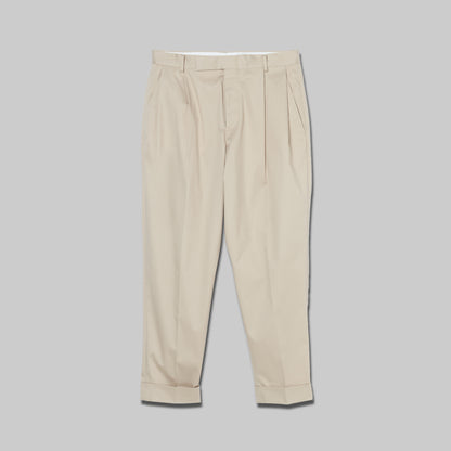 CPT-1 – Stretch Chino – Beige / 2アウトプリーツ スラックス