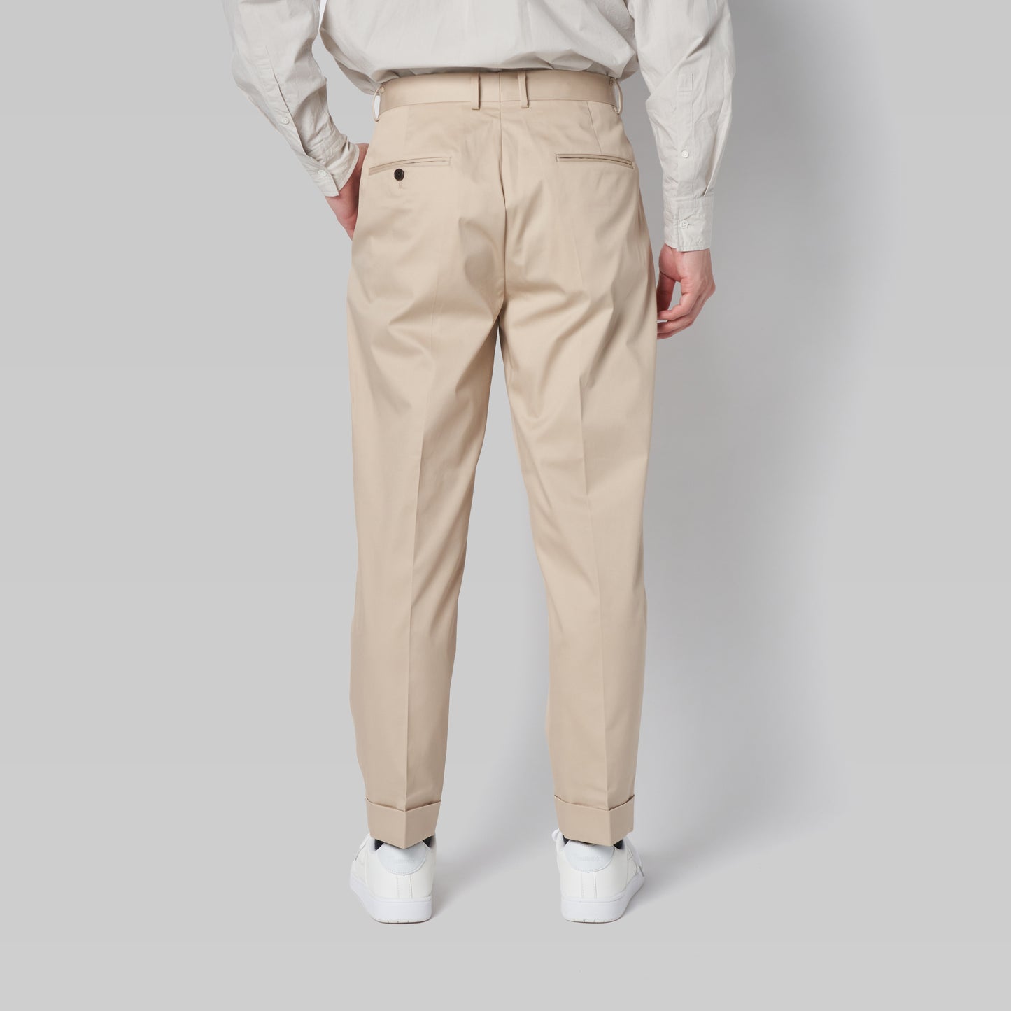 CPT-1 – Stretch Chino – Beige / 2アウトプリーツ スラックス