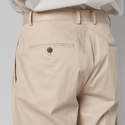 CPT-1 – Stretch Chino – Beige / 2アウトプリーツ スラックス