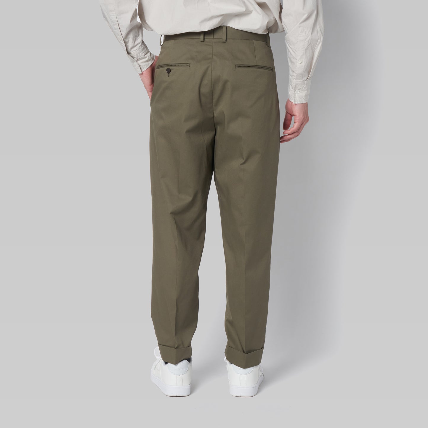 CPT-1 – Stretch Chino – Khaki / 2アウトプリーツ スラックス