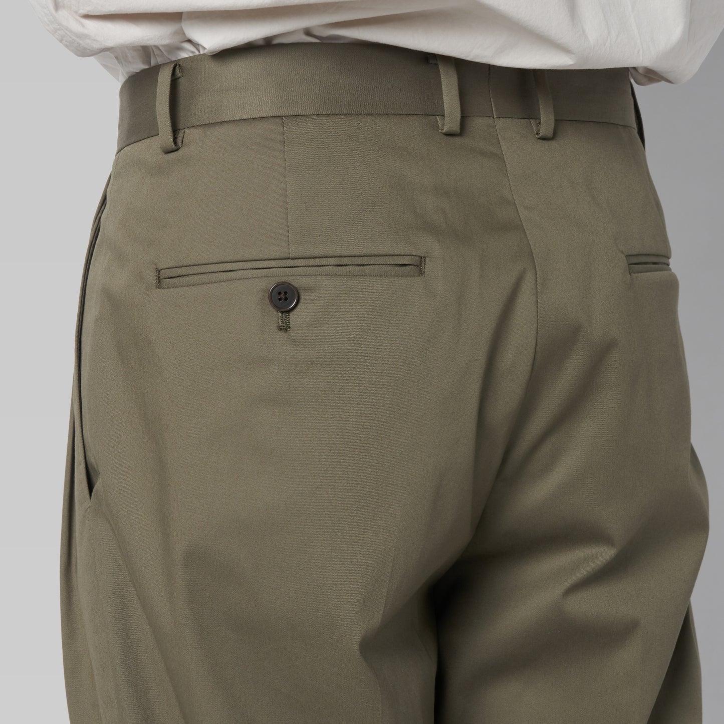 CPT-1 – Stretch Chino – Khaki / 2アウトプリーツ スラックス