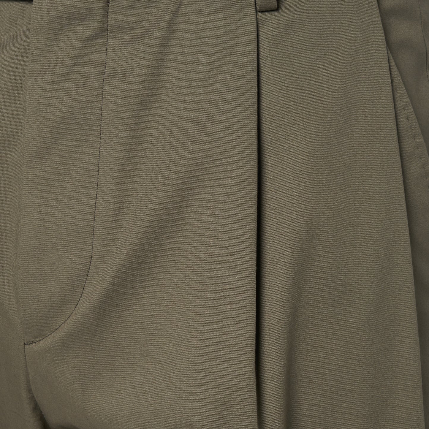 CPT-1 – Stretch Chino – Khaki / 2アウトプリーツ スラックス