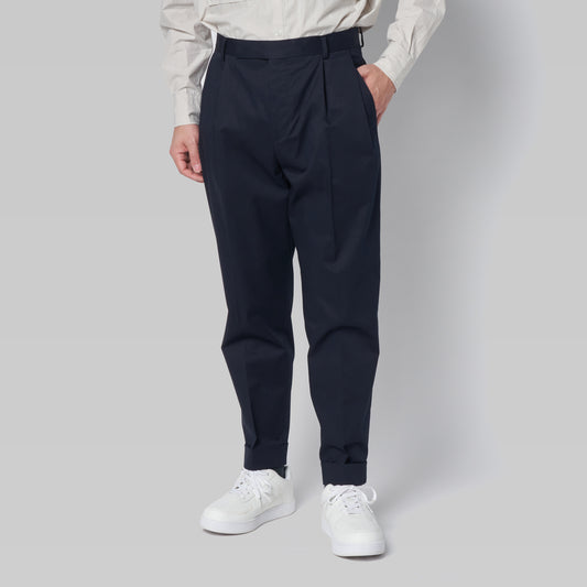 CPT-1 – Stretch Chino – Navy / 2アウトプリーツ スラックス