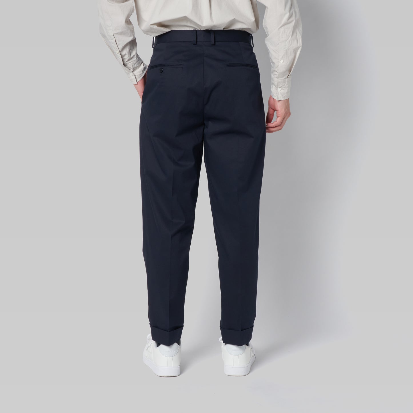 CPT-1 – Stretch Chino – Navy / 2アウトプリーツ スラックス