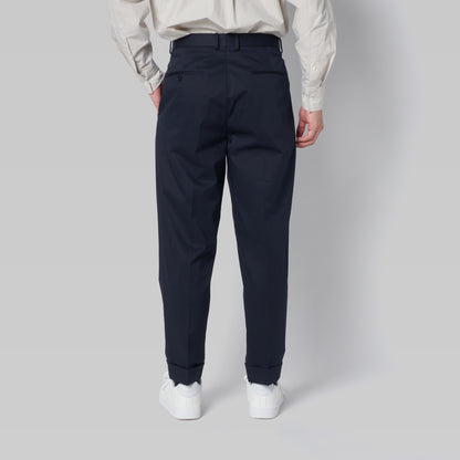 CPT-1 – Stretch Chino – Navy / 2アウトプリーツ スラックス