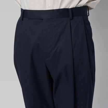 CPT-1 – Stretch Chino – Navy / 2アウトプリーツ スラックス