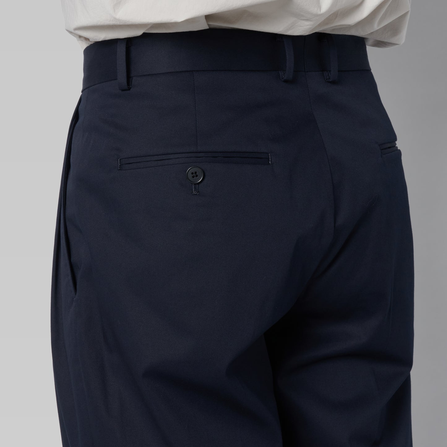 CPT-1 – Stretch Chino – Navy / 2アウトプリーツ スラックス
