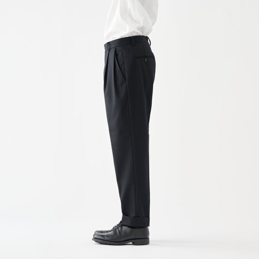 CPT-1  / WNC Flannel / Black / 2アウトプリーツ スラックス