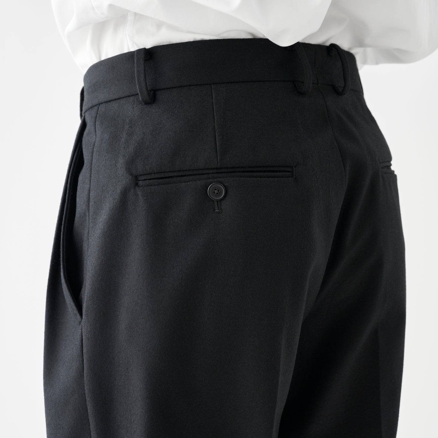 CPT-1  / WNC Flannel / Black / 2アウトプリーツ スラックス