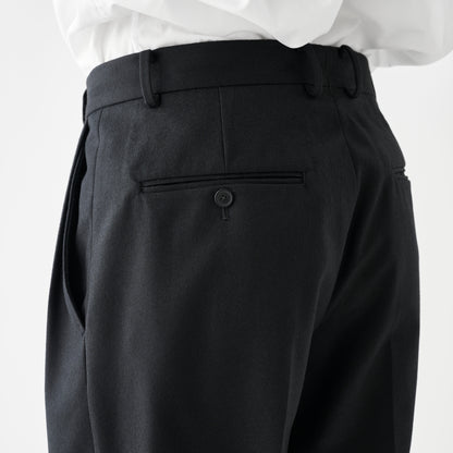 CPT-1  / WNC Flannel / Black / 2アウトプリーツ スラックス