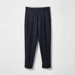 CPT-1  / Boucle Stripe / Navy x Black / 2アウトプリーツ スラックス