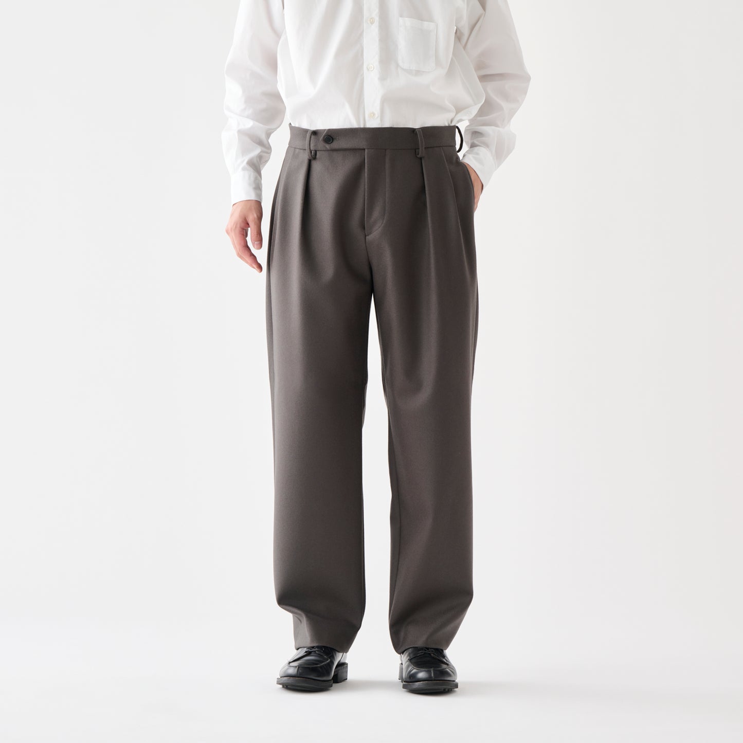 CPT-17  / 2/90 Wool Melton / Grey / ボックスプリーツ パンツ