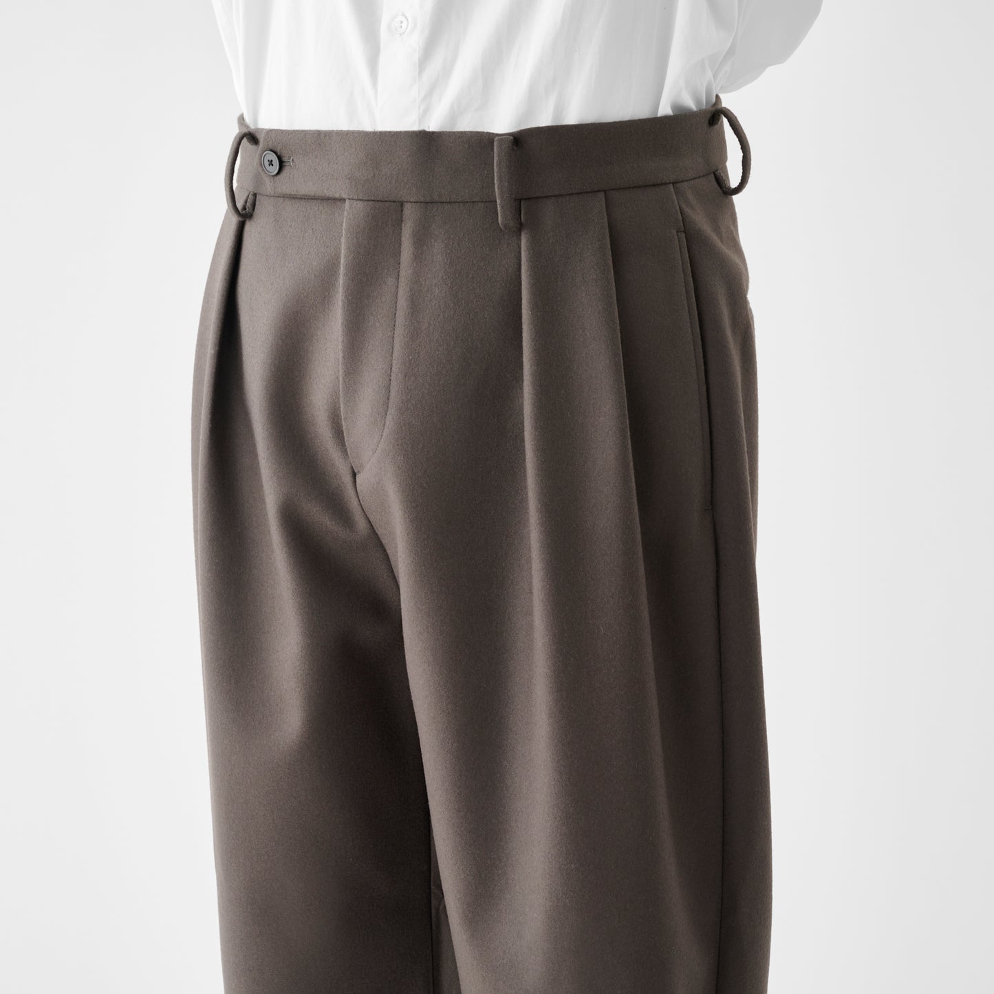 CPT-17  / 2/90 Wool Melton / Grey / ボックスプリーツ パンツ