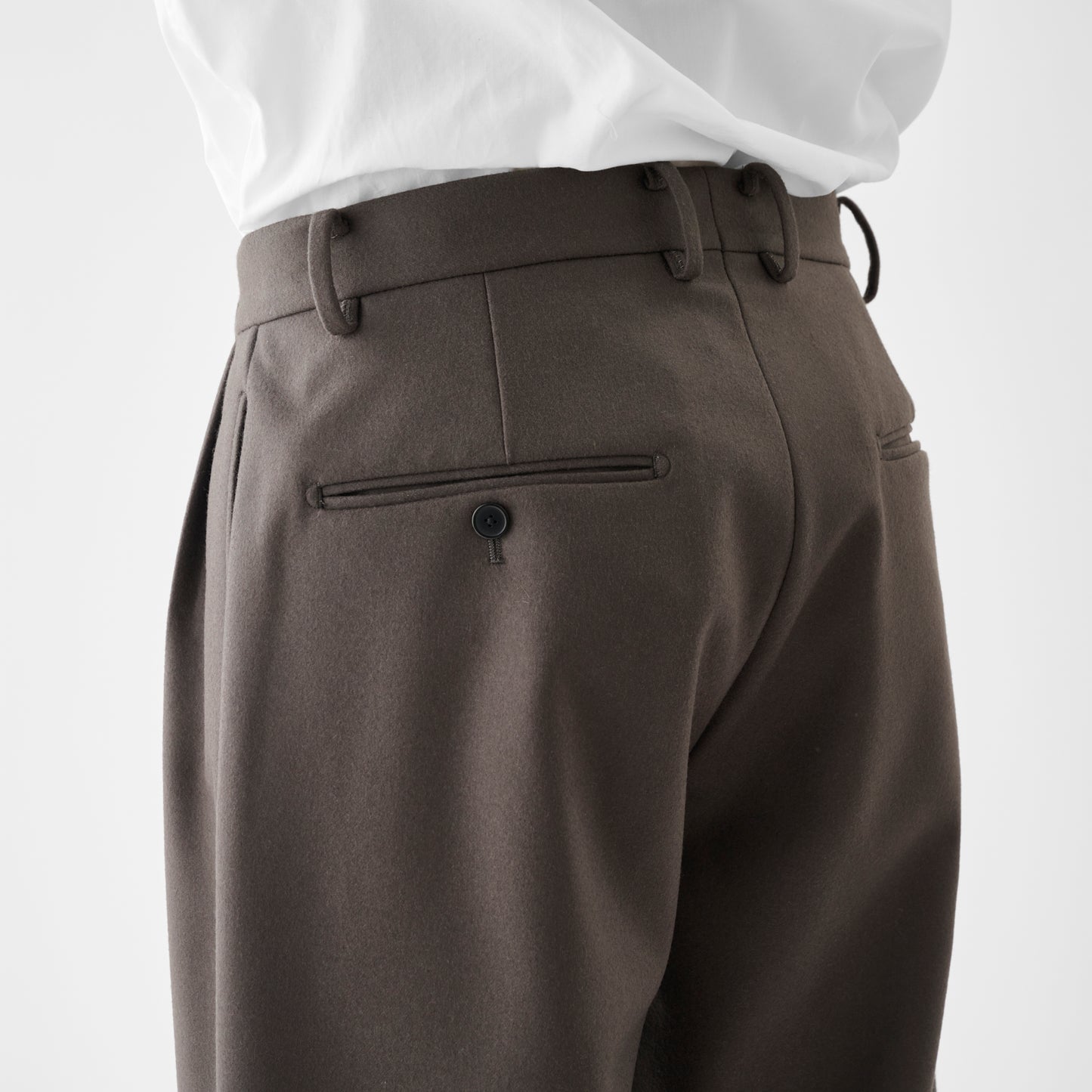 CPT-17  / 2/90 Wool Melton / Grey / ボックスプリーツ パンツ