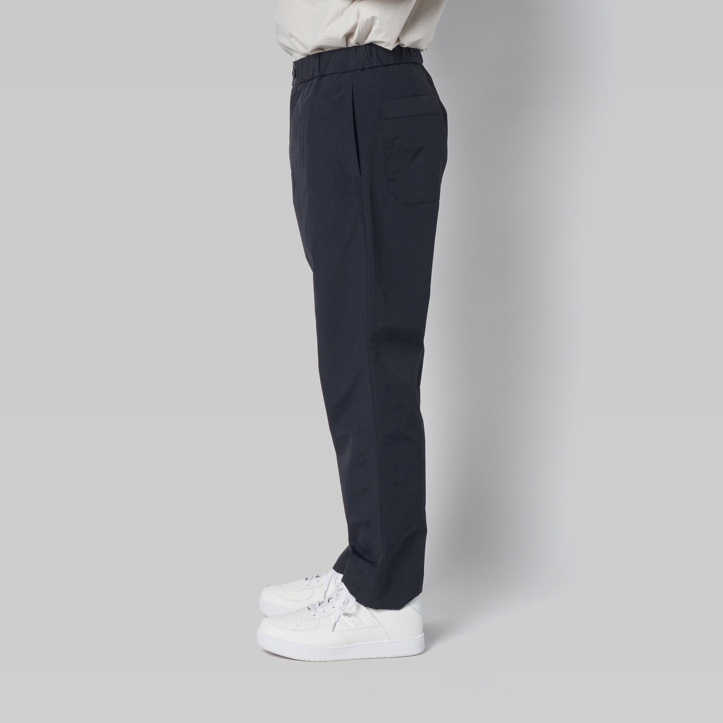 CPT-21 – Nylon Taffeta – Black / プレーンフロント イージーパンツ