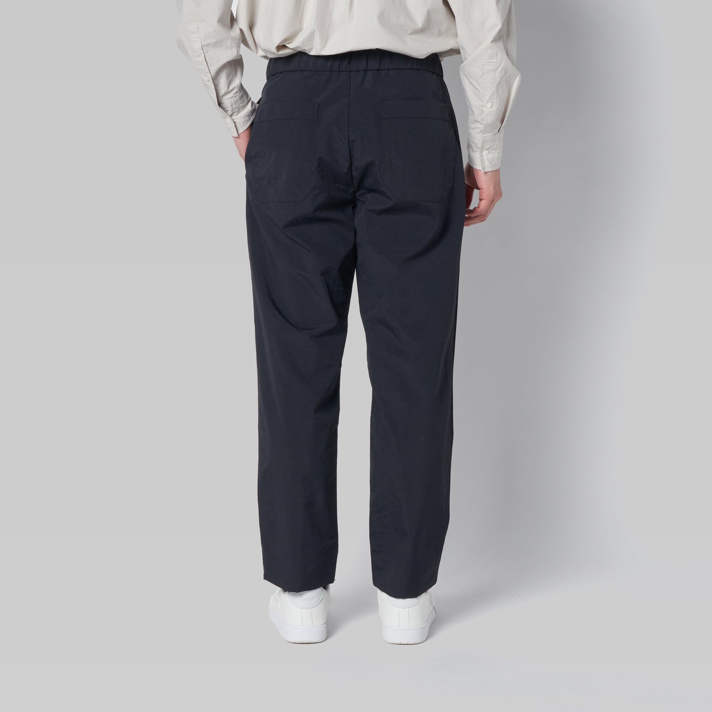 CPT-21 – Nylon Taffeta – Black / プレーンフロント イージーパンツ