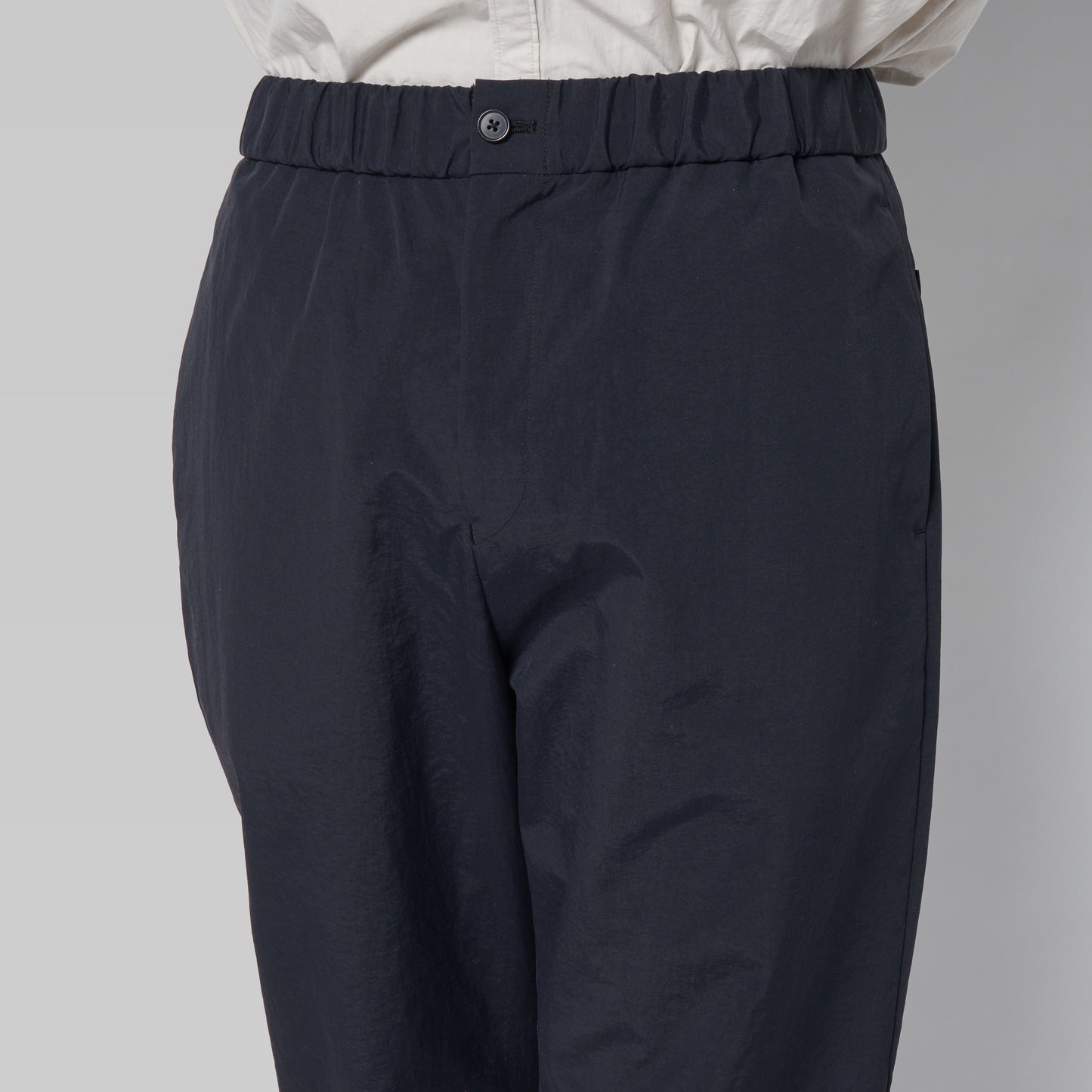 CPT-21 – Nylon Taffeta – Black / プレーンフロント イージーパンツ