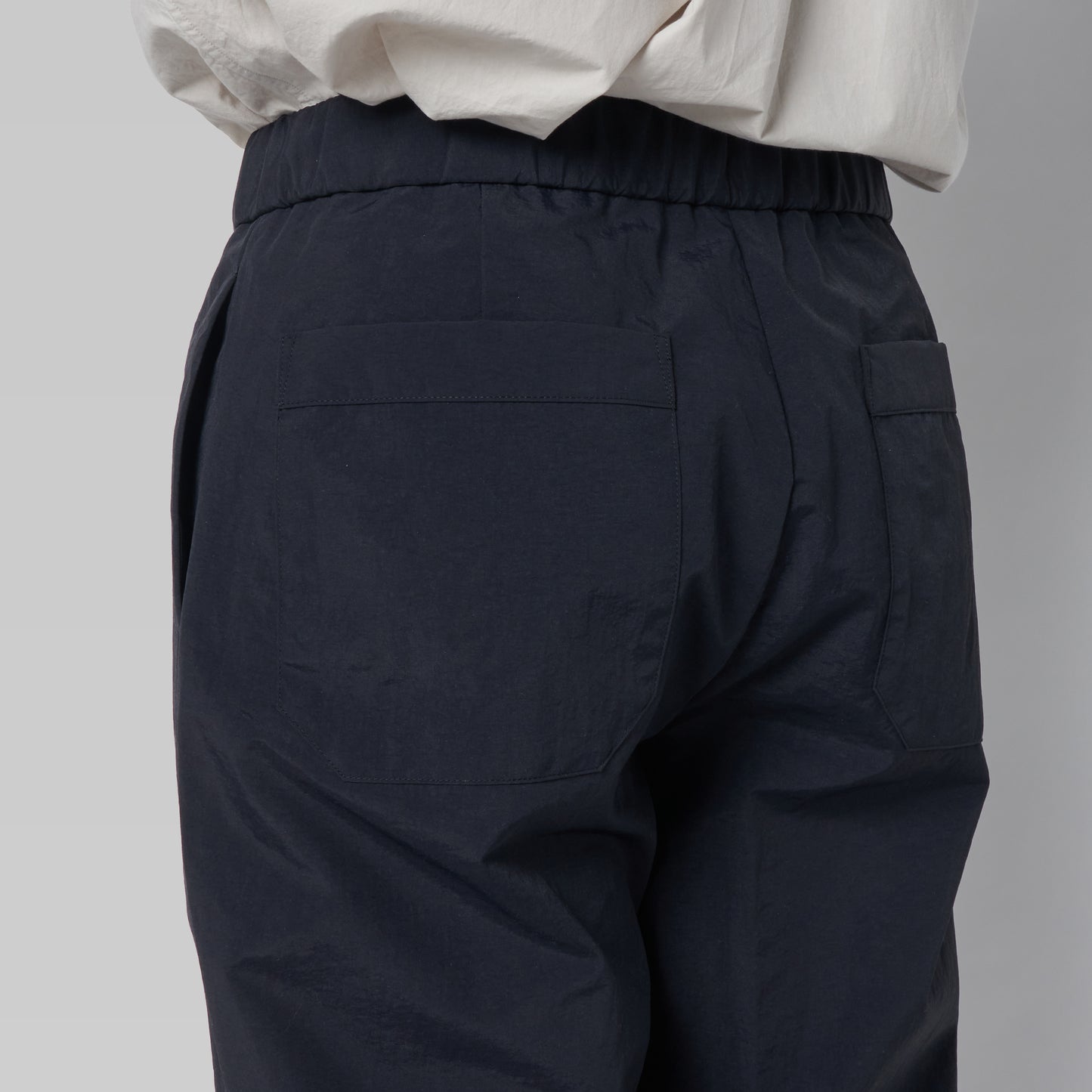 CPT-21 – Nylon Taffeta – Black / プレーンフロント イージーパンツ