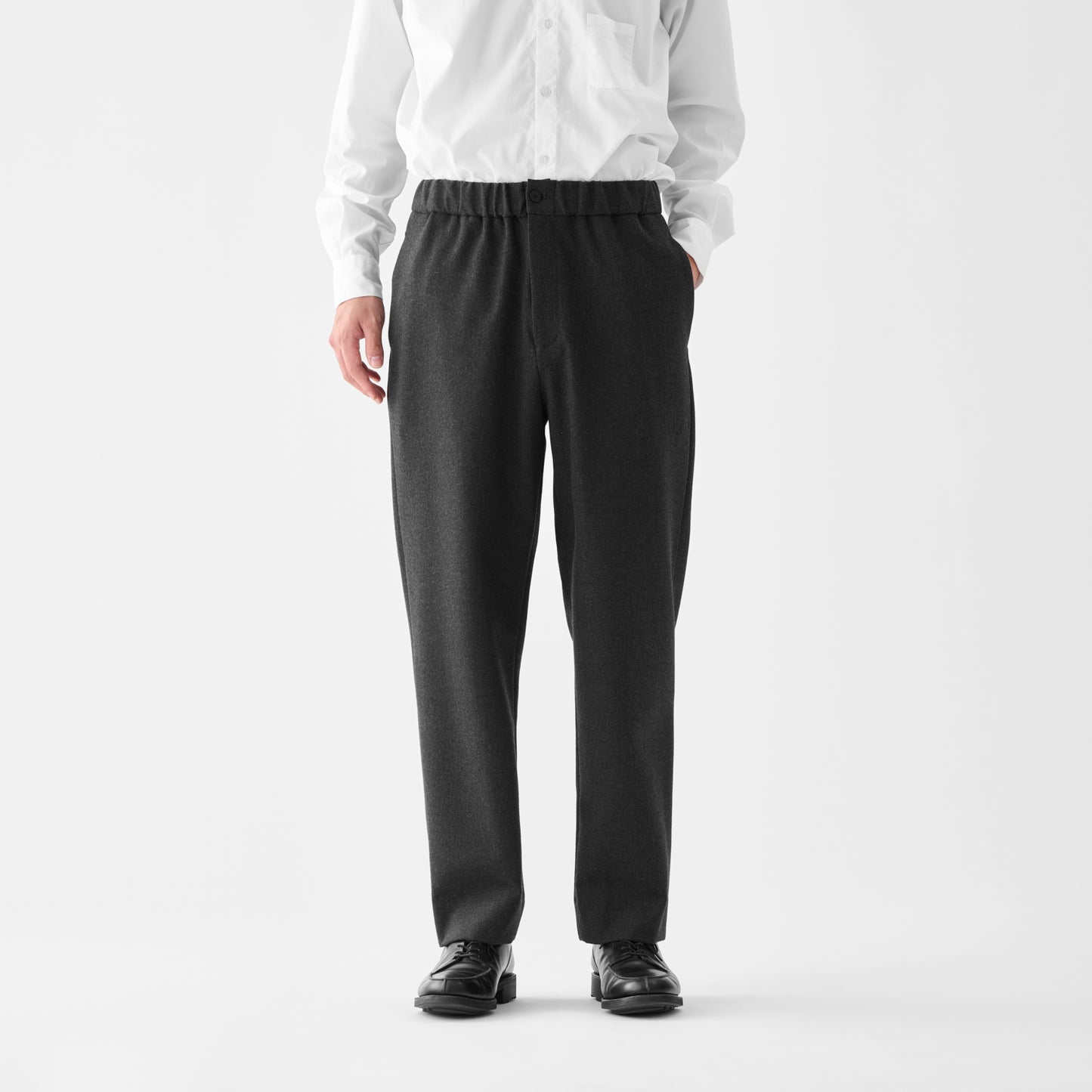 CPT-21 / 30/2 PRP / D.Grey / プレーンフロント イージーパンツ