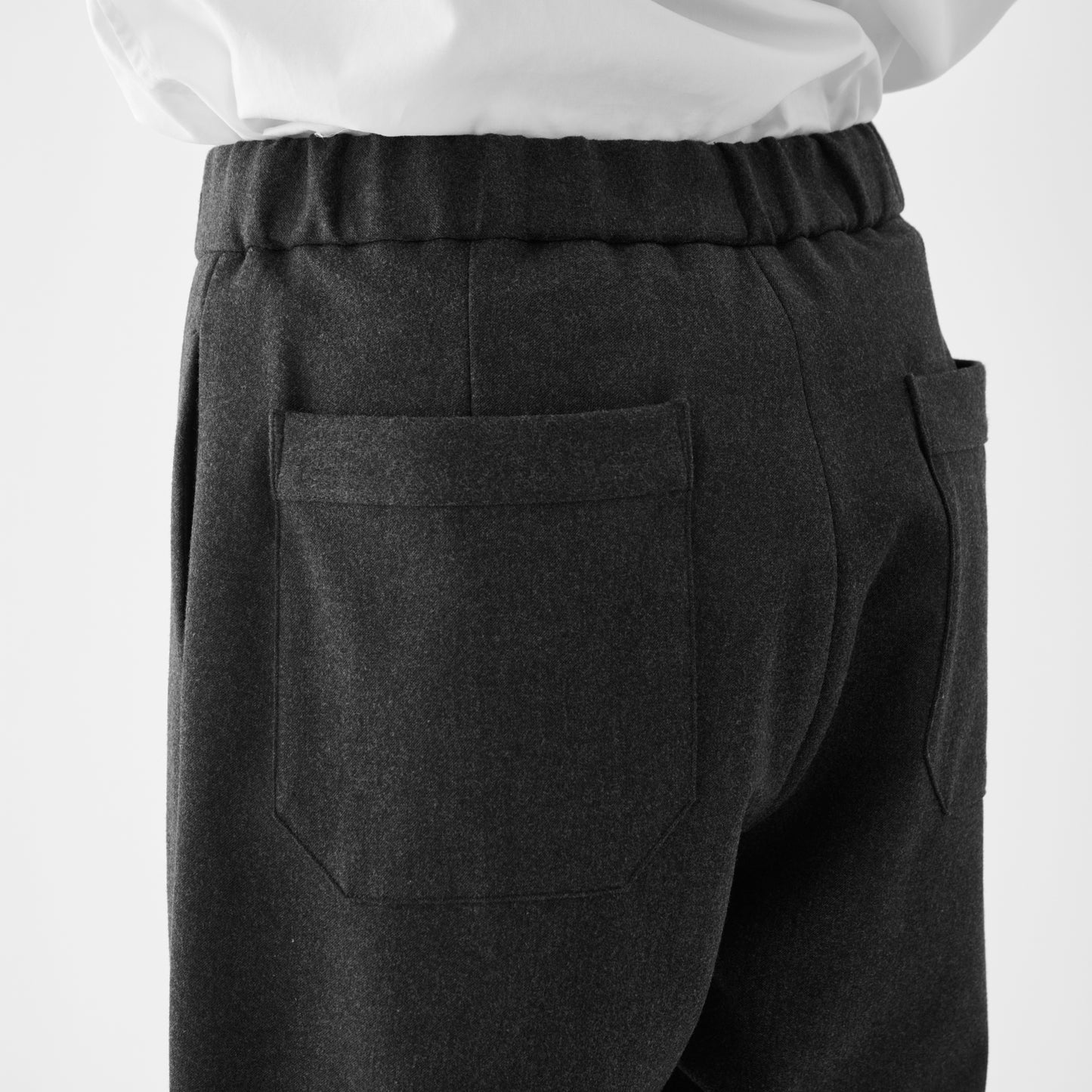 CPT-21 / 30/2 PRP / D.Grey / プレーンフロント イージーパンツ