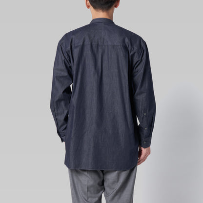 CSH-1 – 4oz Light Denim – Navy / 1インプリーツ　ロングシャツ